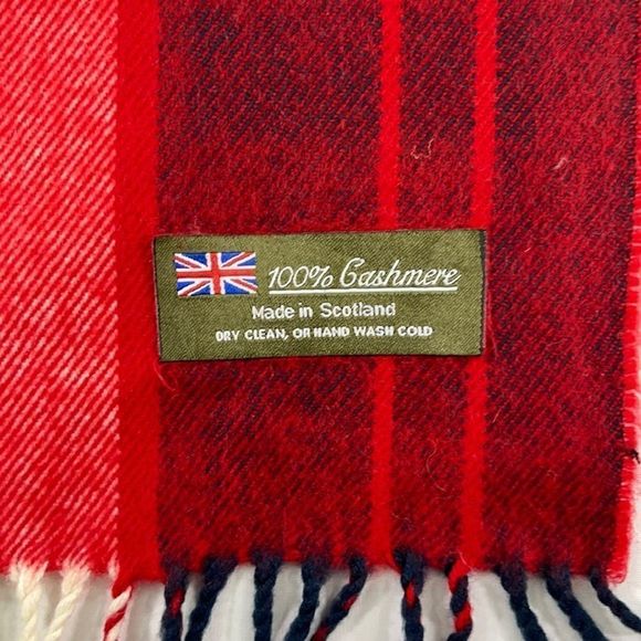 Men’s Multicolored Plaid Cashmere Scarf (OS) V04 - Picture 3 of 4